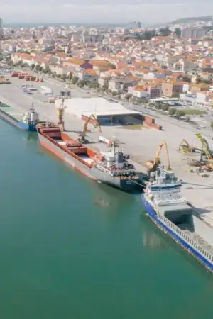 Visão aérea do Porto da Figueira da Foz